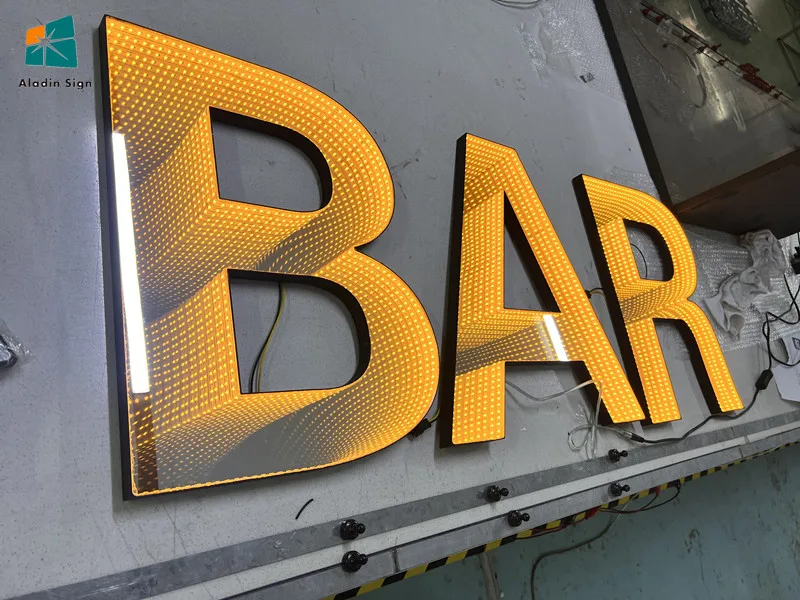 Infinity Mirror LED Letters LED Letter Acrylic Letters for Company Logo,Shop Decor,Decor