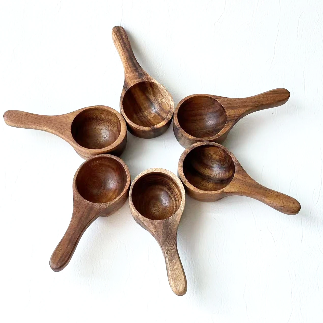 Factory price Custom Mini Korean Table Wooden Cups Measuring Spoons