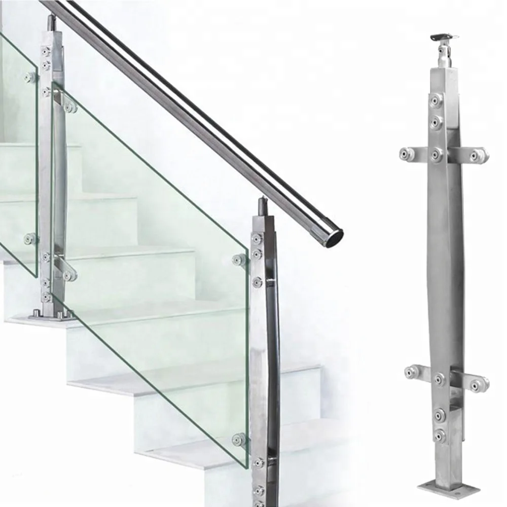 China factory tempered glass railing handrail Custom Design Aluminium Balustrade Handrail