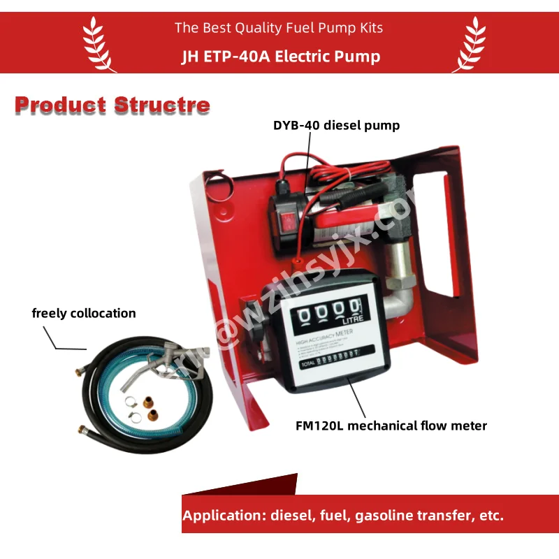 ETP-40 220V/110V  Quality and Steady Mechanical Fuel Pump Automotive Oil Pump Corrosion-Resistant Fuel Pump Set with flow meter