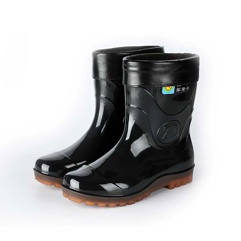 Design Your Own Shoe for Men Glitter Pvc Custom Logo Welly Short Waterproof Ankle Rain Boots