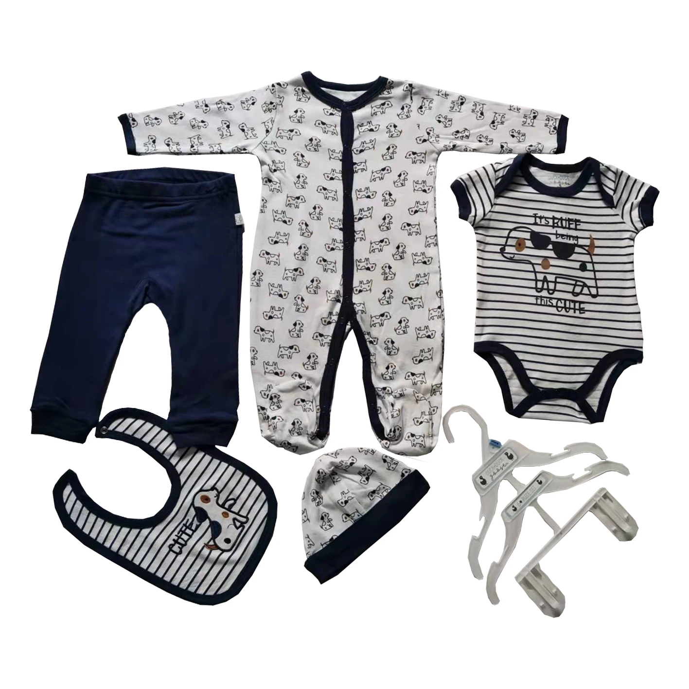 2023 baby boy and girl wholesale assorted branded new born designer baby fashion clothes 6 pcs gift set