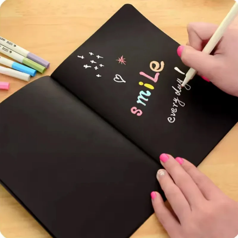 HK Purity Black Stationery Paper Hardcover Journal School Custom Notebook