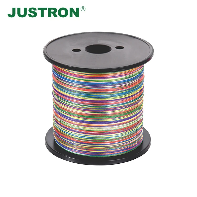 Пользовательские Justron 8x плетеные проволочные снасти 1000 м плавающая линия для речного озера ручей океанская лодка рыболовный материал