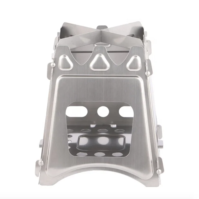 Top Selling Ultralight Outdoor Camping Wood Stove Multi-Fuels Alcohol Folded Stainless Steel Stove