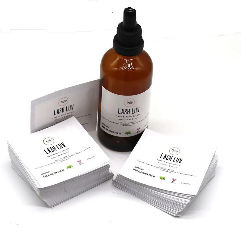 Custom Private Waterproof Pearlized Self-adhesive Stickers Label For Cosmetic Perfume bottles packing