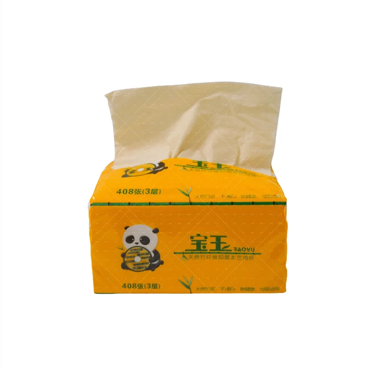 High Quality Soft Bamboo Wood Pulp Paper Towels Skin-Friendly Daily Household Facial Tissues