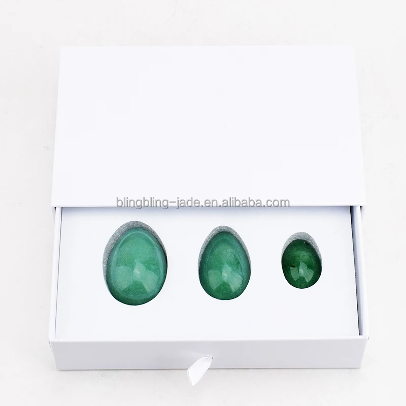 Wholesale Hot sale Certified Natural Green Aventurine Jade Yoni Egg for Kegel exercise