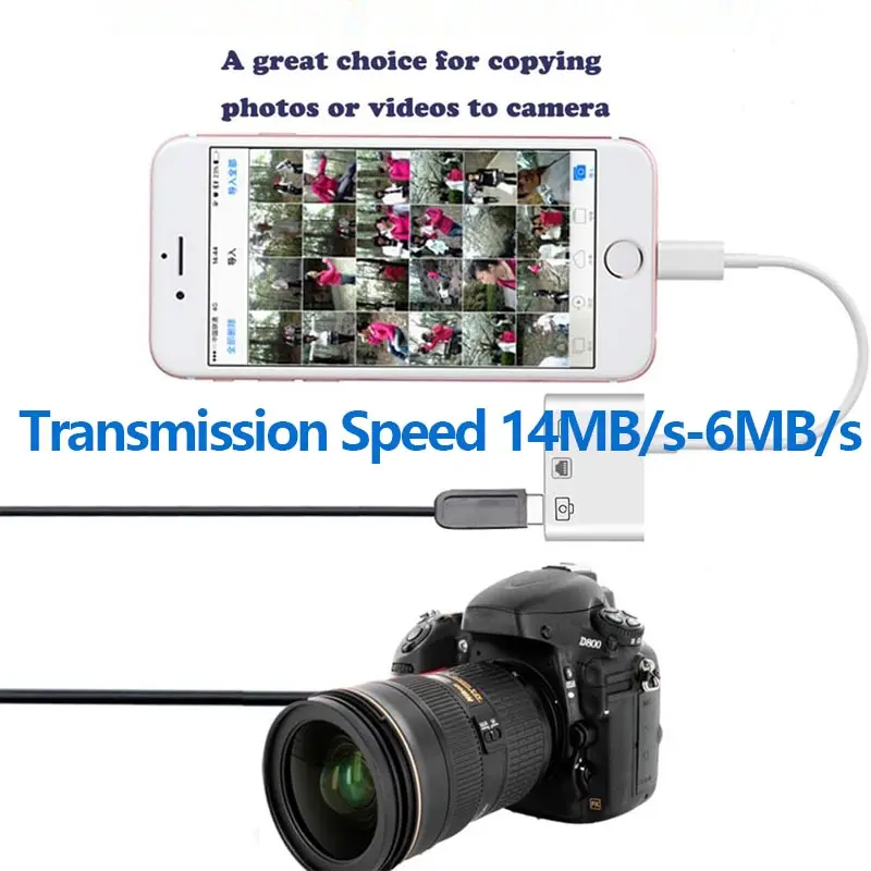 2019 Фабричный 8pin к RJ45 Ethernet сетевой Lan Проводной адаптер кабель для iPhone