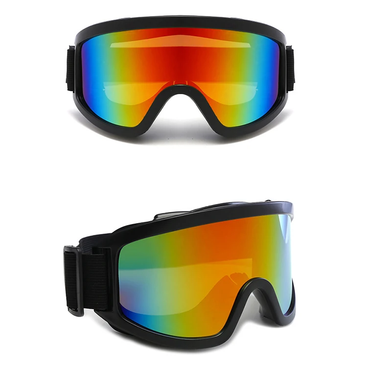 Wholesale Rainbow Color  Long Service Life Anti-Fog Ski Glasses Safety Goggle
