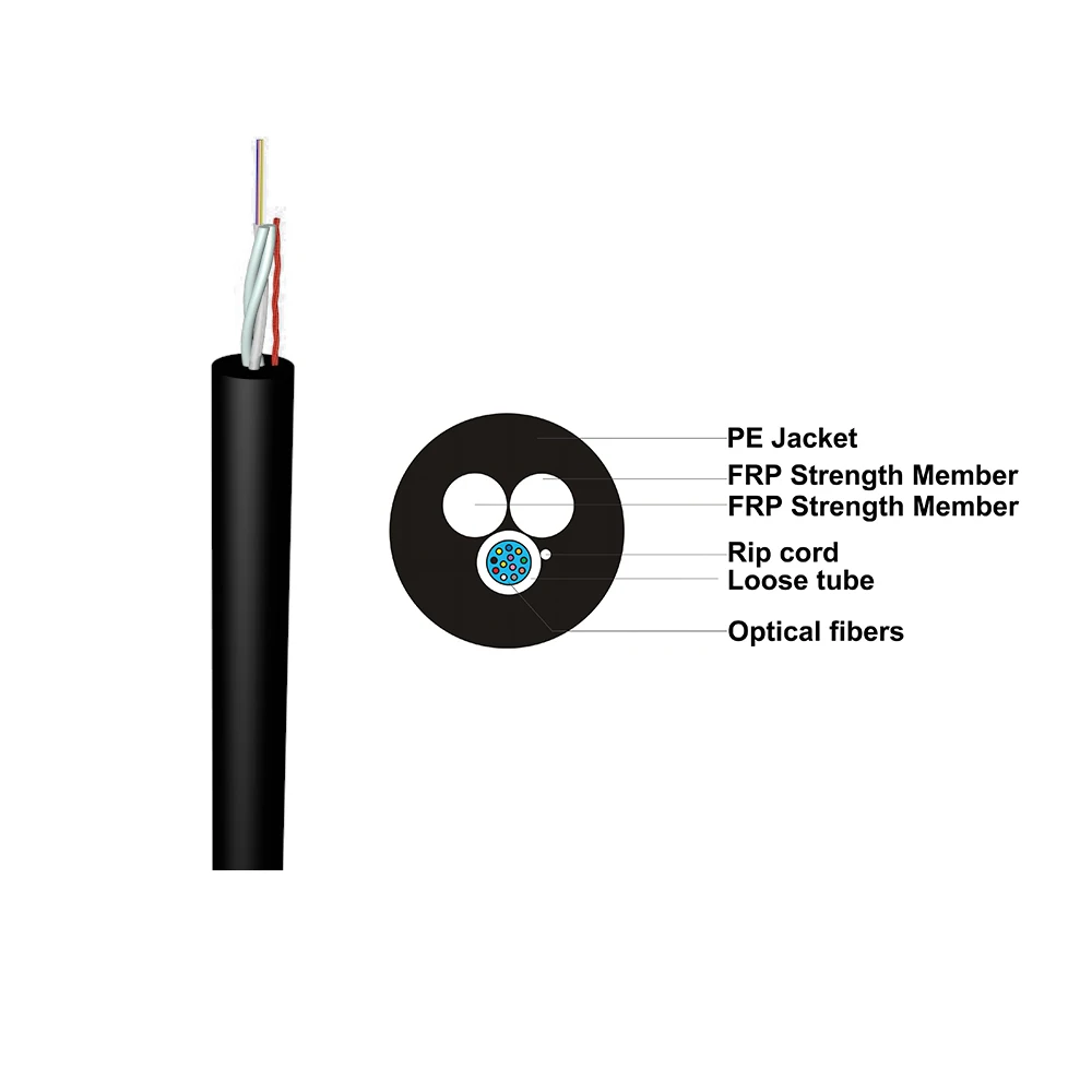 Unionfiber OEM Outdoor Aerial Mini ADSS Cable G652D SM Fiber 6 core 8 12 24 core optical fiber cable ASU Fiber Optic Cable