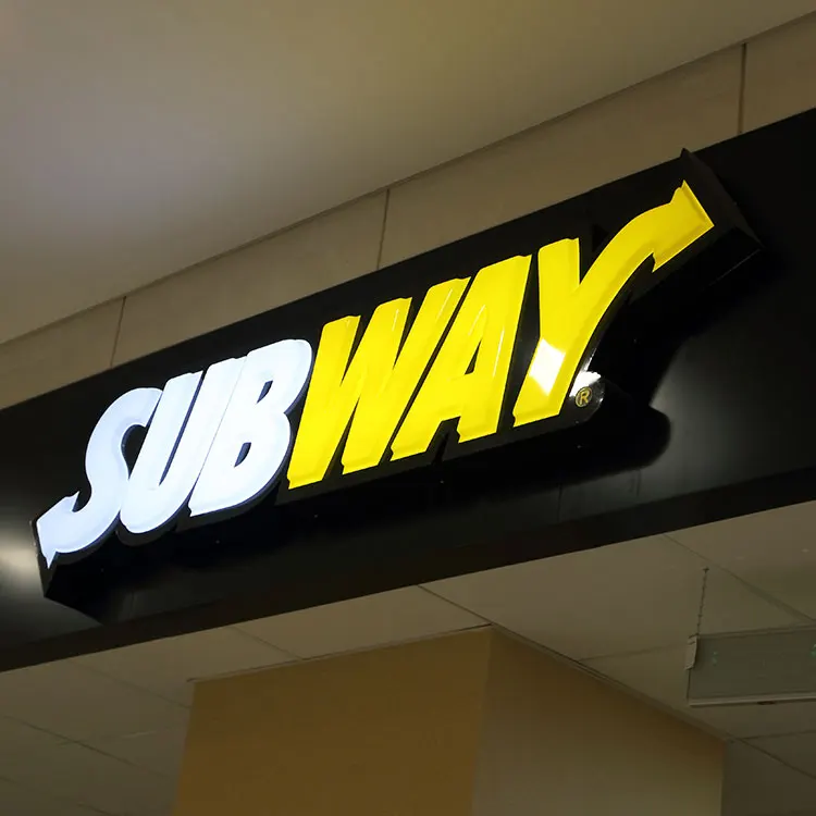 High quality 3d led advertising acrylic light box sign for Business Shop or Store outdoor