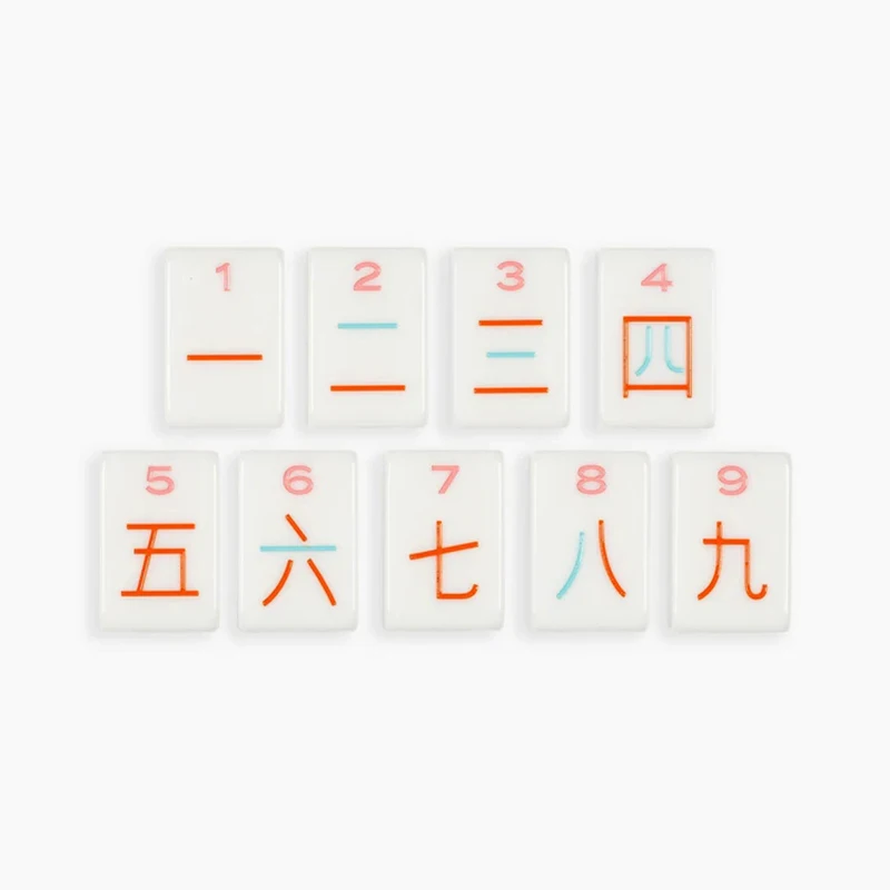 Vintage Mahjong Tiles Plastic Acrylic Family Game Tiles Classic or Pastel Color Mahjong Game Set Custom Luxury Mah Jong Tiles