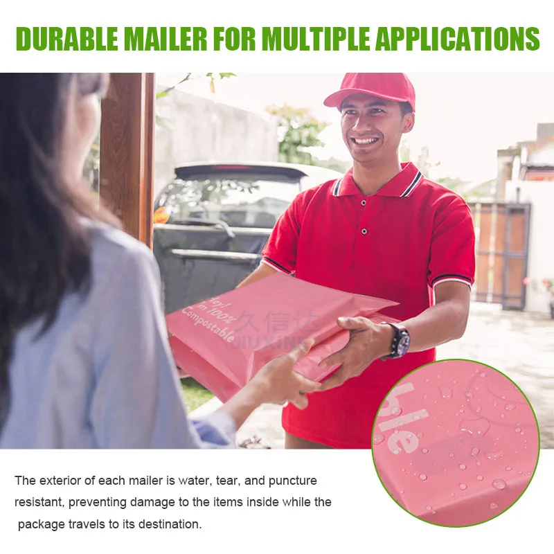 eco friendly Wholesale self adhesive sealing transparent poly mail packaging bag biodegradable mailing bags free shipping