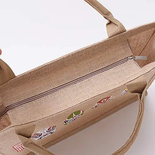 Burlap Drawstring Hemp Tote Bag Small Jute Bag Gift women tote bag