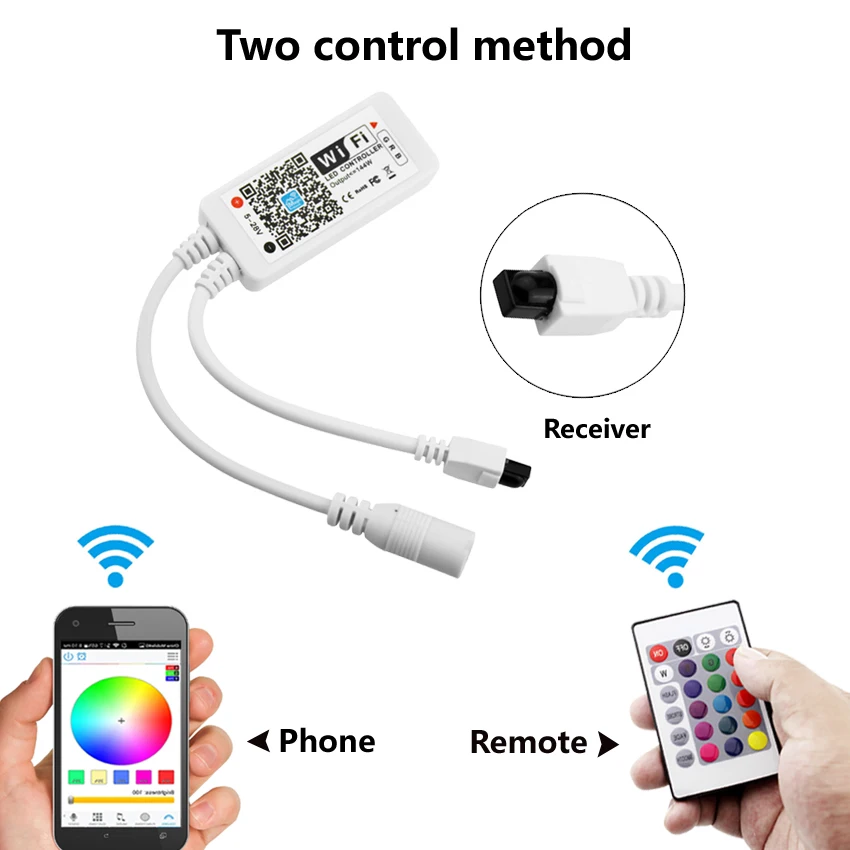 Hot sell IR remote smart WiFi APP google assistant Amazon Alexa sound sync music control RGB led controller