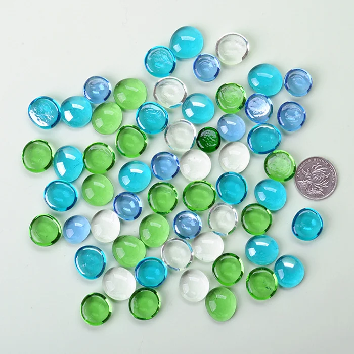 High Quality Low Price Round Decorative Glass Gems Reflective Fire Glass Beads