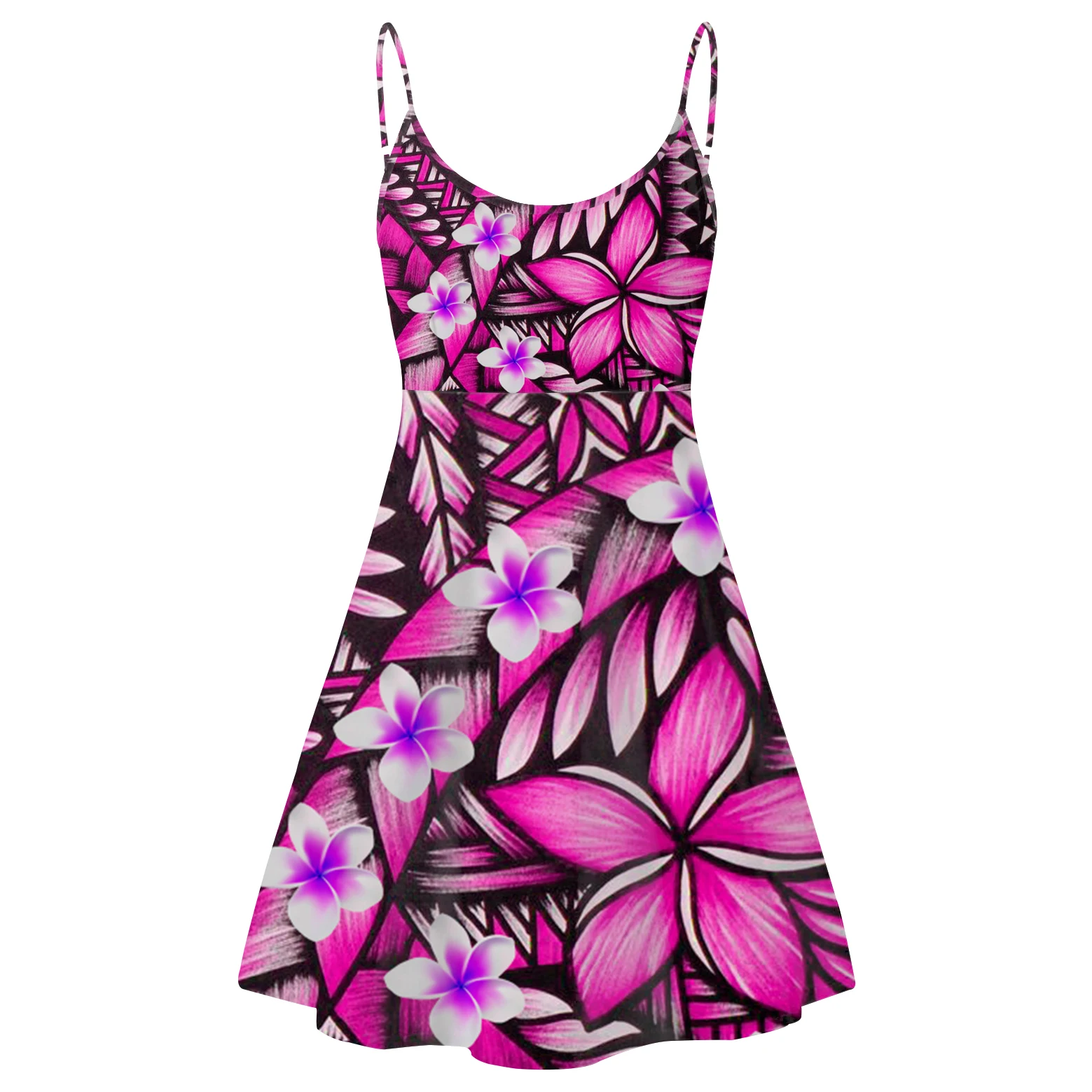 Повседневное женское летнее пляжное платье, стильное пикантное полинезийское племенное женское мини-платье, модные платья на бретельках с открытой спиной