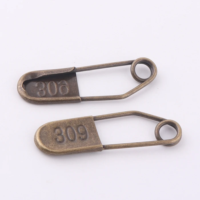 Customized Antique Brass Metal Safety Pin for Garment Accessories