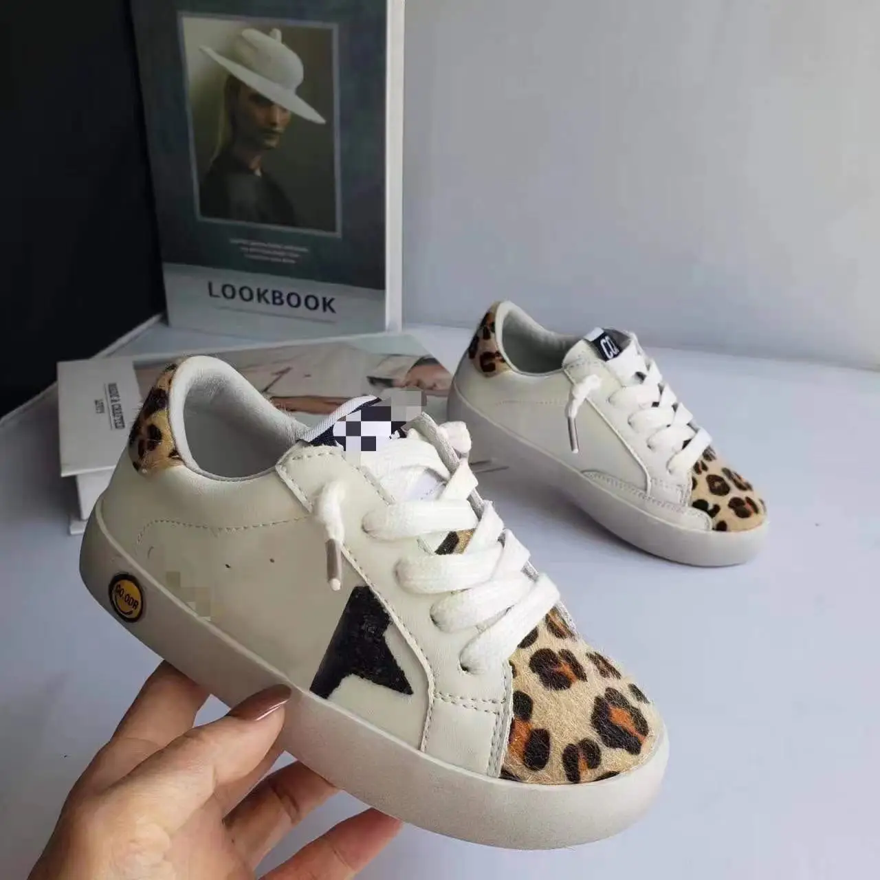 Latest Leopard Toddler Girls Sneakers Fashion Little Kids Sports Star Shoes Children Footwear Casual Custom Made Shoes