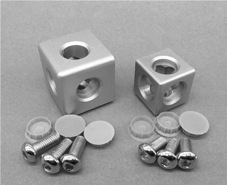 Two Way three-way Cube Corner Connector for 3D Printer parts & CNC Machining parts