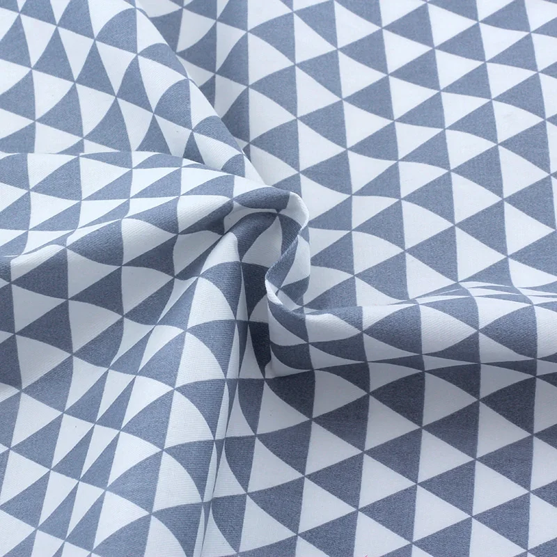 
Gray Geometric Series Printed Twill Fabric Patchwork Cloth by the meter 100% cotton For DIY Sewing Quilting Baby&Child Material 
