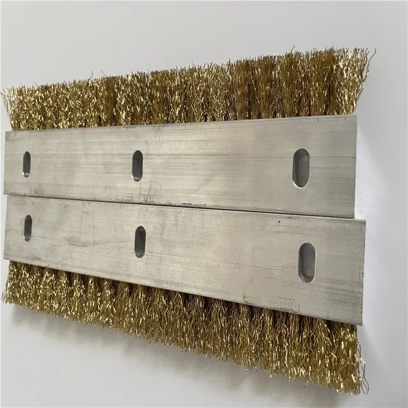 Metal aluminum alloy base brass wire material industrial belt brush factory price