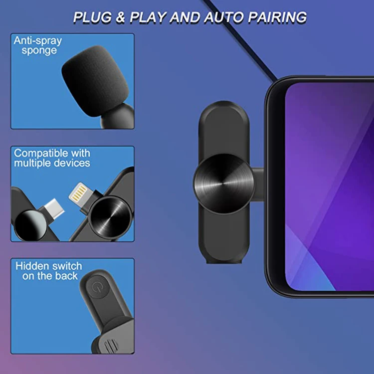 Hot Selling lapel Smartphone computer Video studio equipment recording Interview Live Broadcast Condenser Lavalier Microphone