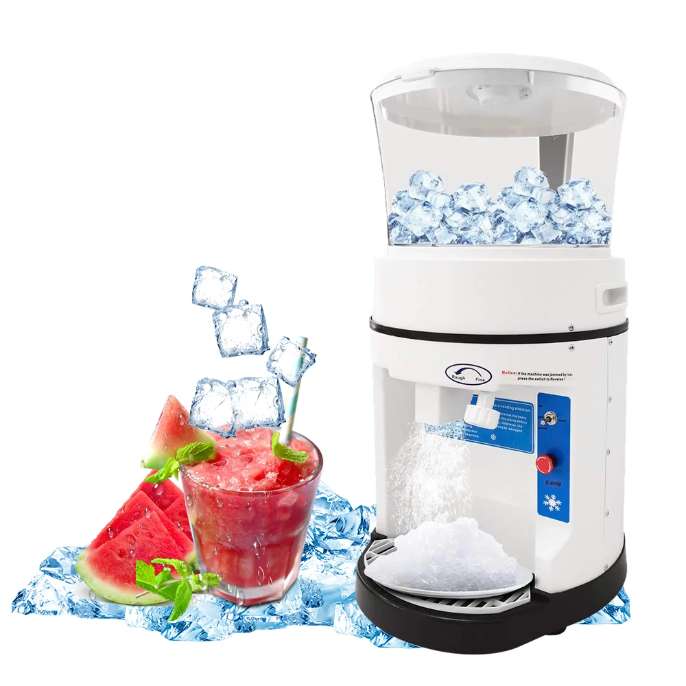 
Desktop large capacity round bucket ice crusher commercial hot pot milk tea Japanese food hotel restaurant commercial shaved ice 