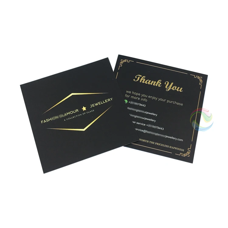 Wholesale Custom Paper Black Business Thank You Gift Cards