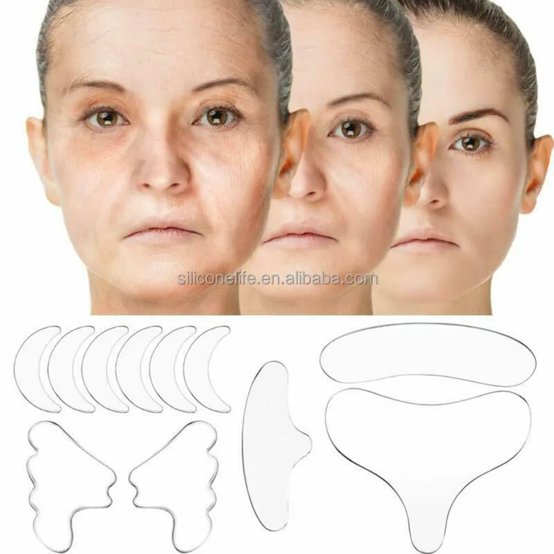 Women Reusable Silicone Wrinkle Removal Sticker Face Forehead Neck Eye Sticker Pad Anti Wrinkle Aging Skin Lifting Care Patch