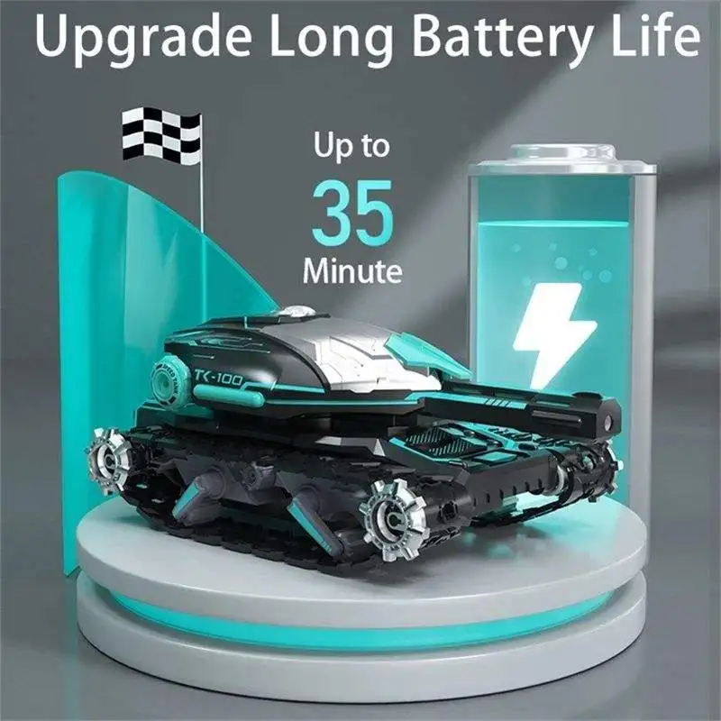 New music led light battle water bullet 2.4g remote watch hand gesture radio control stunt car bb airsoft gel bomb rc tank toys