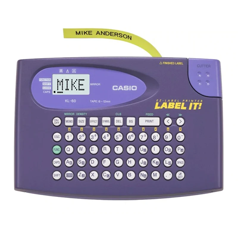 
 Оригинальный объектива с оптическими зумом Casio KL-60-L портативный английский машина ярлыка, костюм для детей 6/ 9 / 12 мм слоистое безосколочное ярлык  