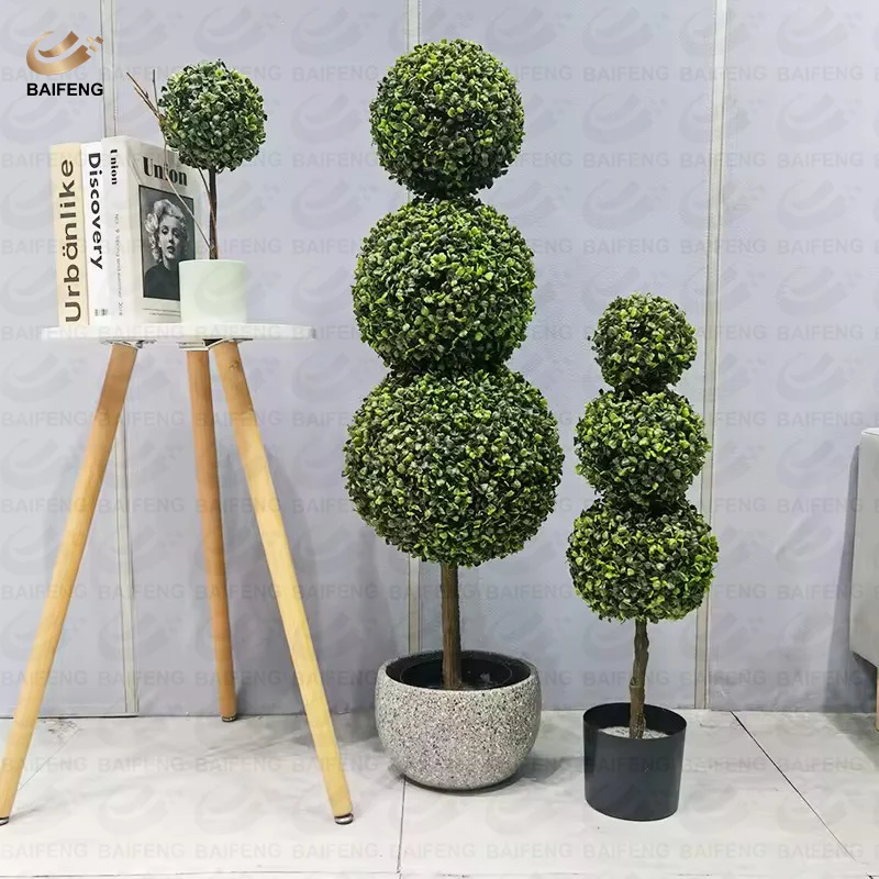 Artificial Plant Topiary Ball Safe and Harmless Vivid Grass Ball for garden supplier wedding decor gardening decorations