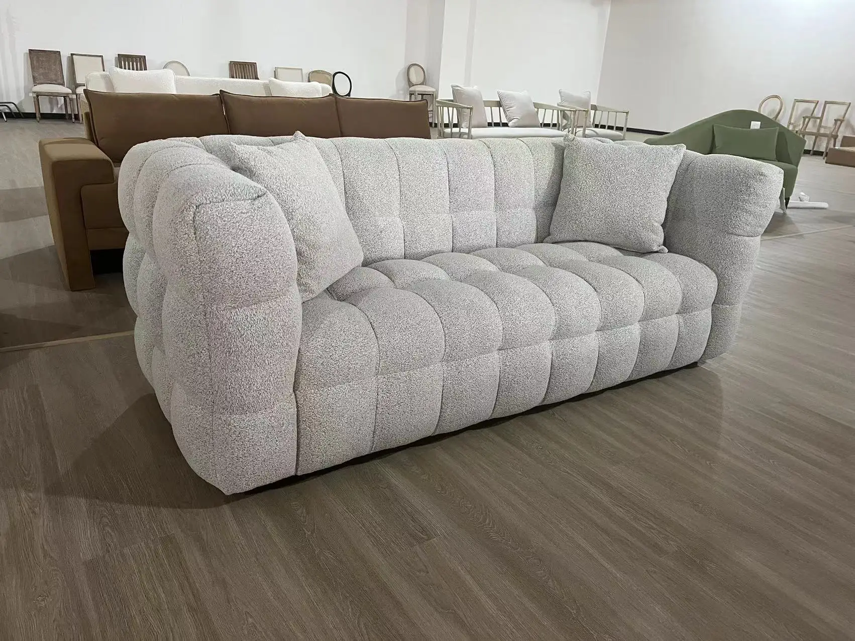 Factory custom villa house leather fabric soft sofa furniture splicing hotel lobby luxury living room sofa