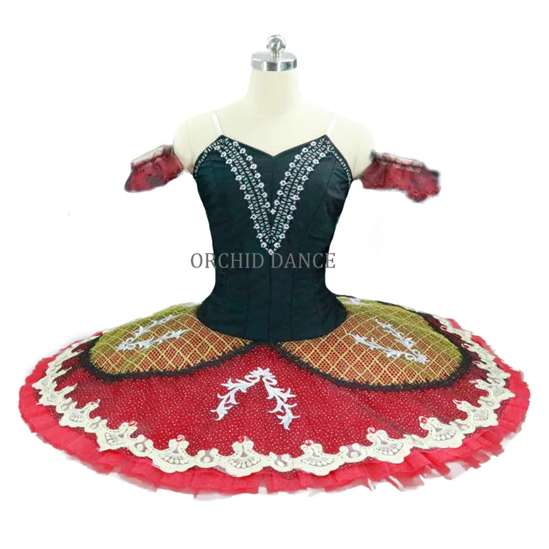 Elegent Custom Size Performance Wear Kids Girls Adult Black Red Classic Nutcracker Ballet Tutu Costumes