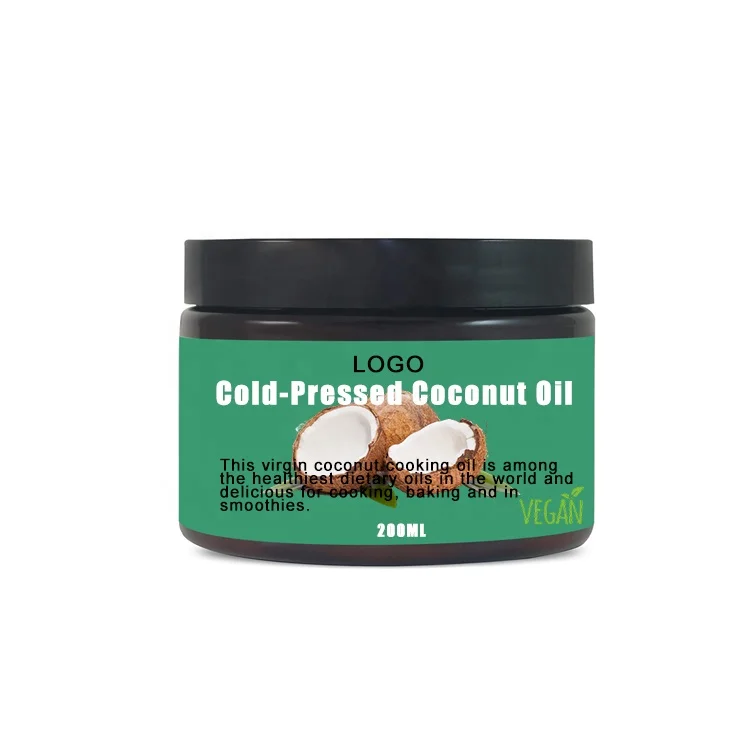 private label Natural Organic virgin cold pressed unrefined bulk organic coconut oil pure
