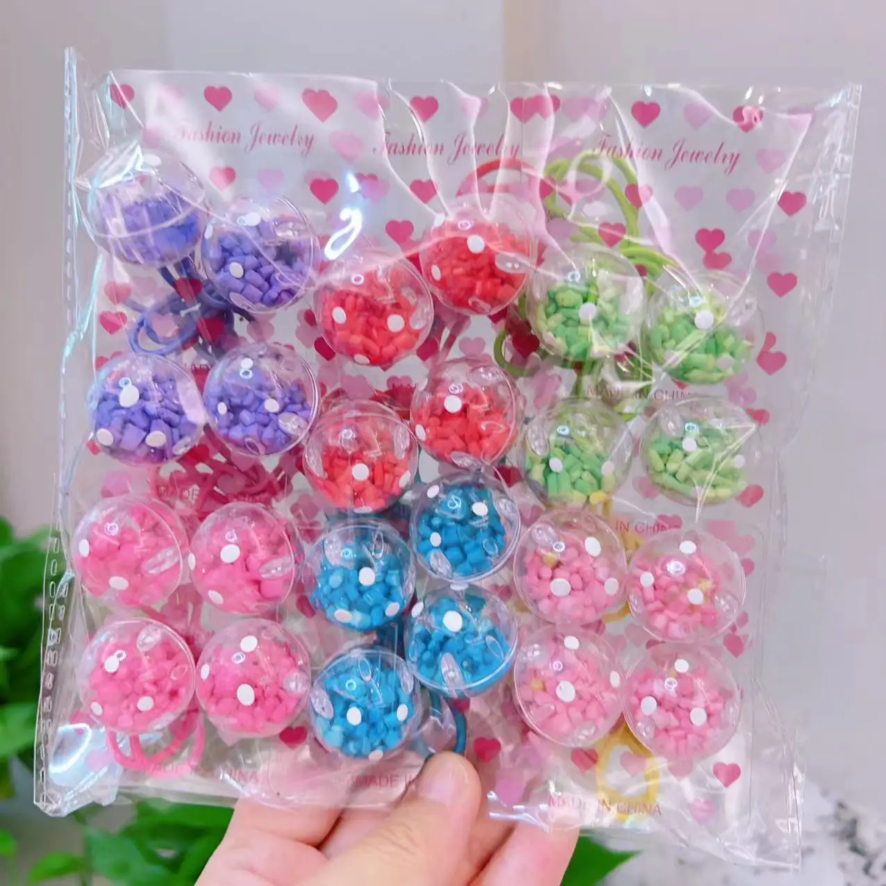 Mylulu Have more designs multicolor ponytail holders rubber elastics hair ties for women kids Kids Hair Beads And Bobbles