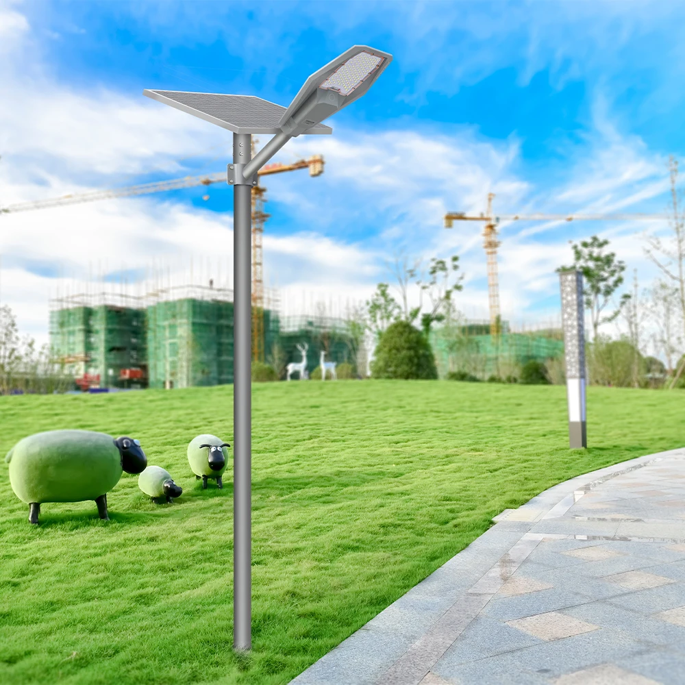 Newest Design GPS solar street light with pole