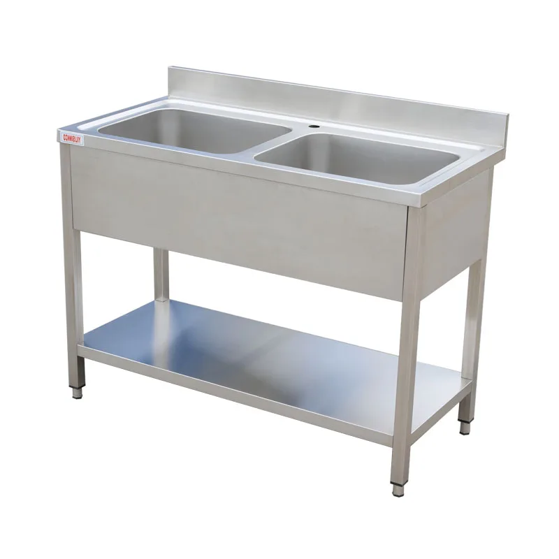 Горячая Распродажа, низкая цена, кухонная раковина из нержавеющей стали с двойной чашей для коммерческого использования
