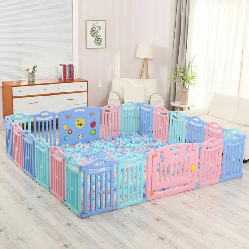 
 Дешевый Внутренний регулируемый складной двойной манеж для детей HDPE забор  