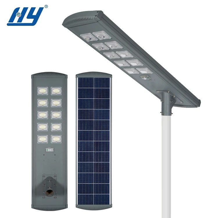 Outdoor Ip65 Waterproof Lamp PIR Control Sensor Power Integrated 80w 100W All In One Led Solar Street Light