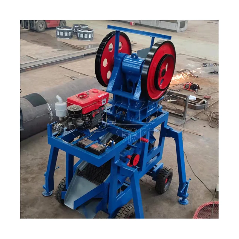 portable 10-20tph rock stone aggregate pe250x400 jaw crusher machine with vibrating screen