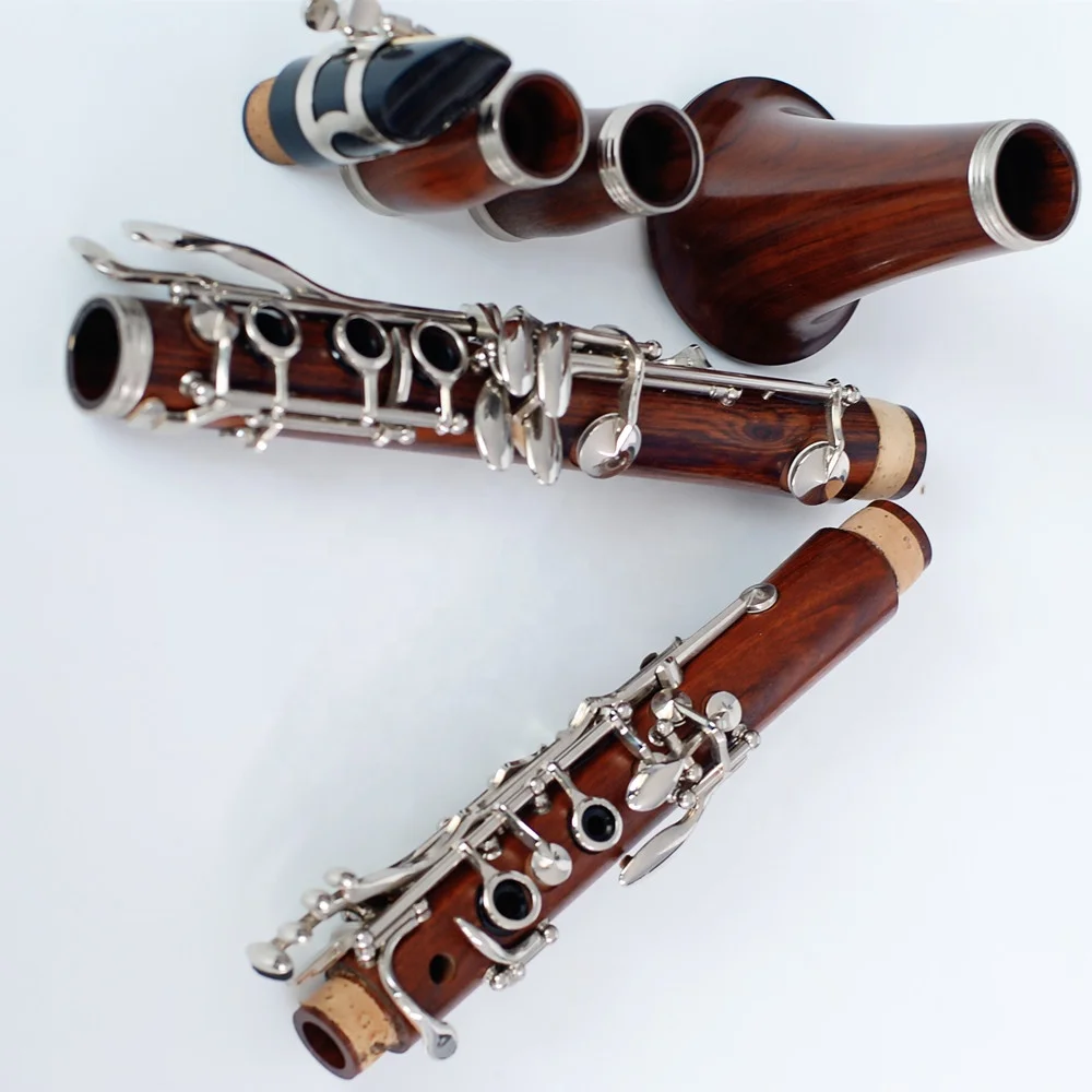 China Good Quality rosewood clarinet  Bb nickel plated 17 keys for Sale