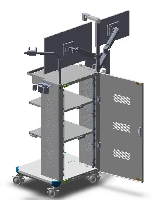 endoscope camera holder 4k flexible endoscope cart video endoscope trolley