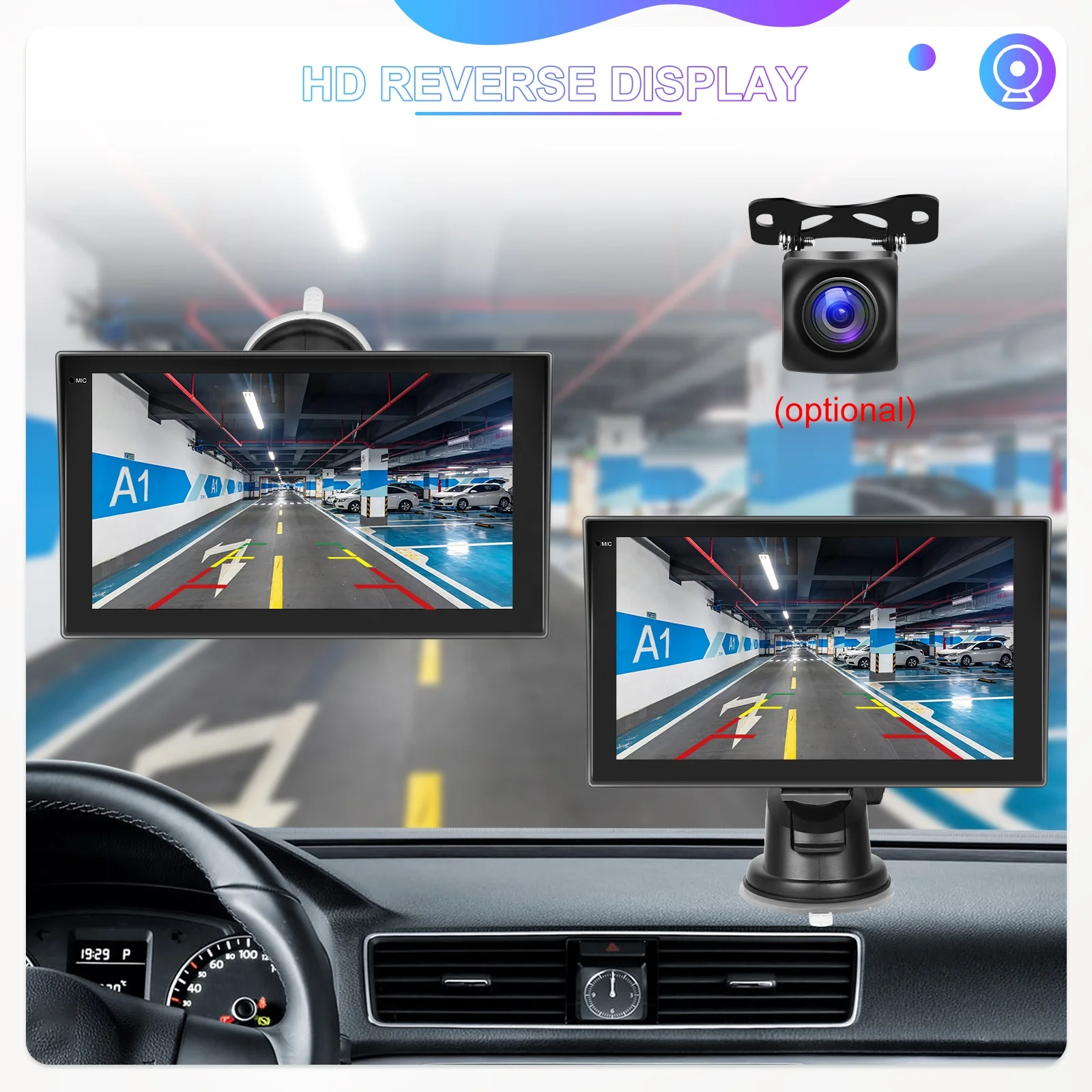 Автомагнитола Podofo 2 + 32 ГБ Android 12 с сенсорным экраном