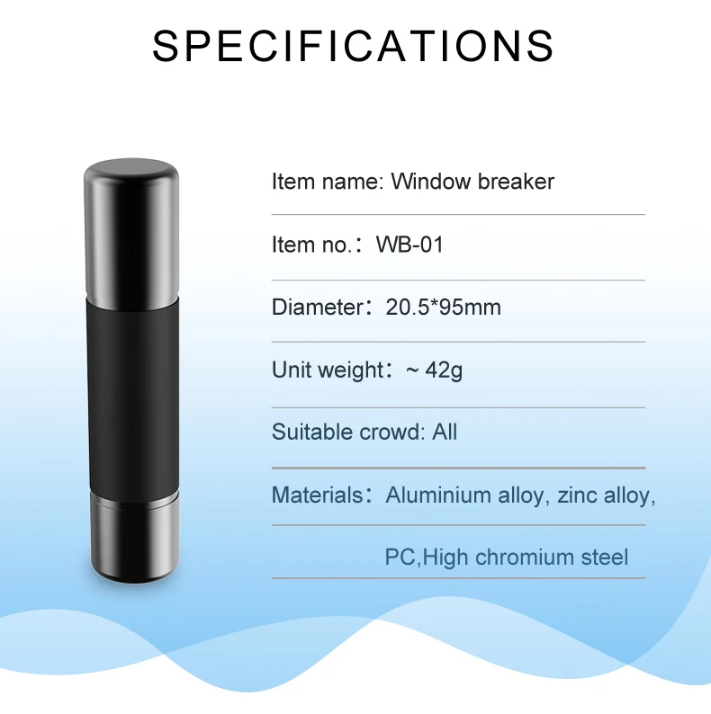 Tungsten Steel Auto Emergency Tool Mini Vehicle Interior Accessories 2 In 1 Car Safety Hammer With Seat Belt Cut