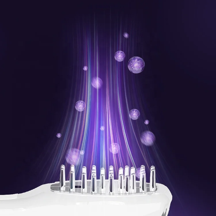 Trends USA Hair Nutrient Liquid Applicator laser Hair Growth brush Potion Dispenser LED Therapy EMS Scalp Massage Liquid comb