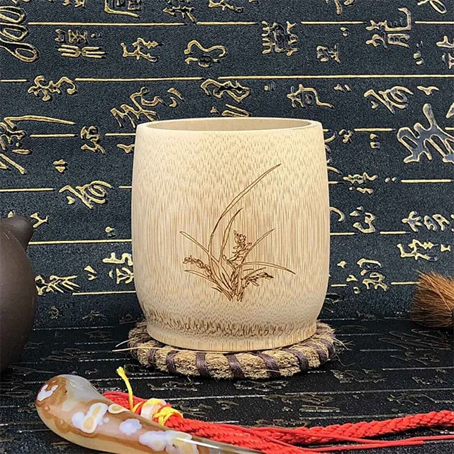 Vietnam Eco Friendly Dessert Sake Breakfast Milk Coffee Tea Customized Logo Bamboo Wooden Cups