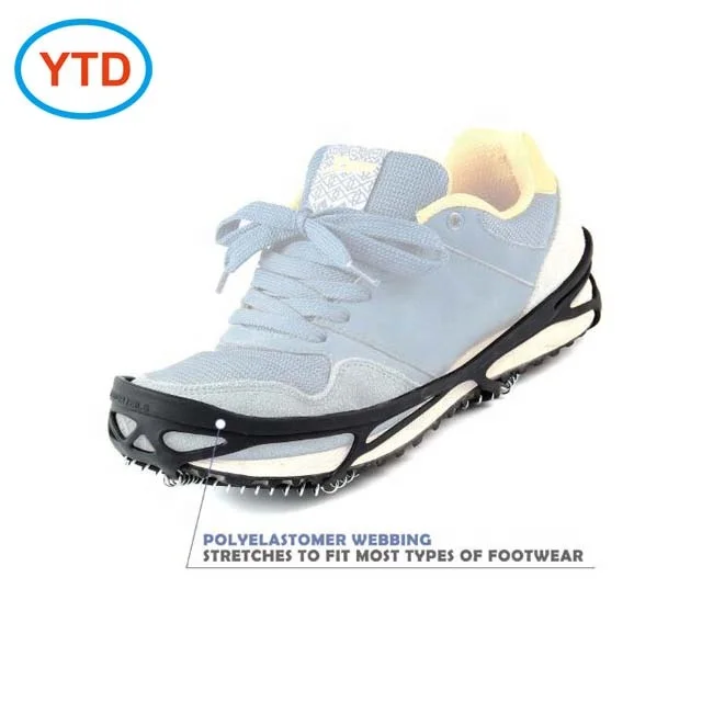 senior antislip shoes fishing rod ice snow grip spike boots